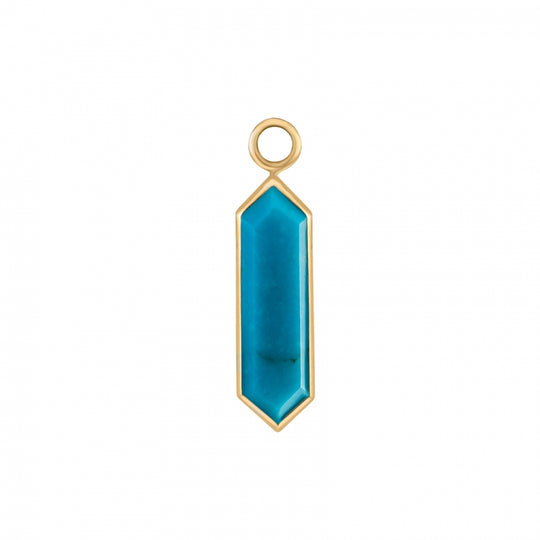 Turquoise Hexa Plaque - Gold - HEX-TUR