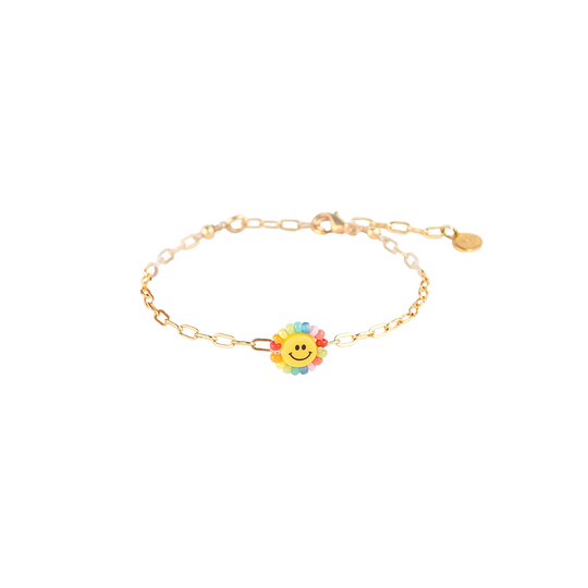 Chainy Smile Bracelet - Gold - B-BE-XS-10355