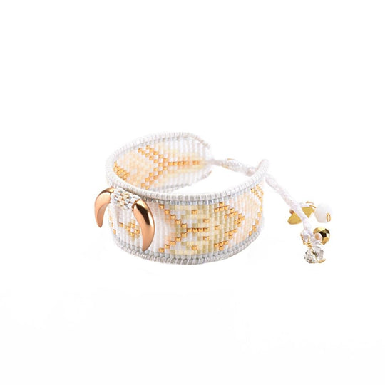 Crescent Bracelet - White/Gold - LE-M-3885