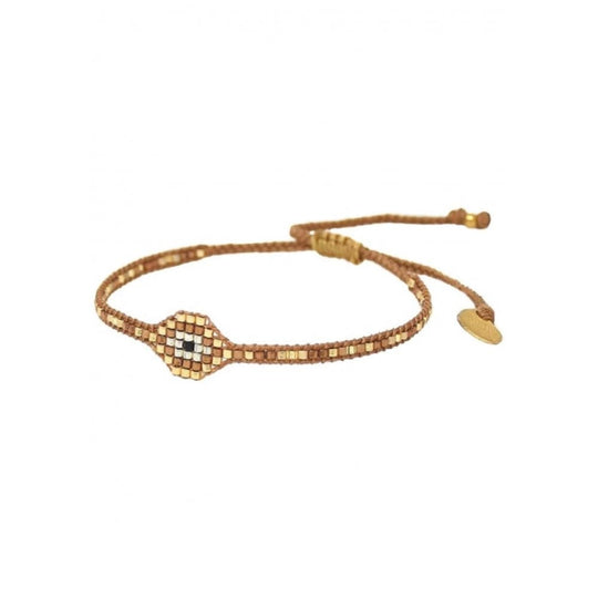 Evil Eye Row Bracelet - Gold/Copper - 2.0-BE-XS-9592