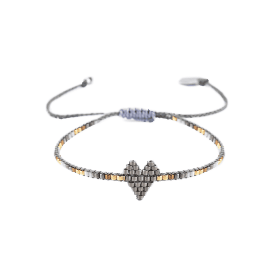 Heartsy Row Bracelet - Grey - BE-XS-7277
