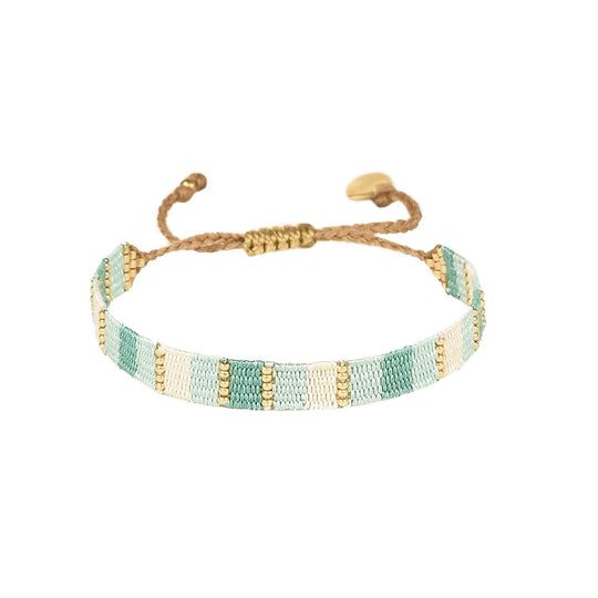 Lexi Bracelet - Green/Gold - B-TT-S-10573