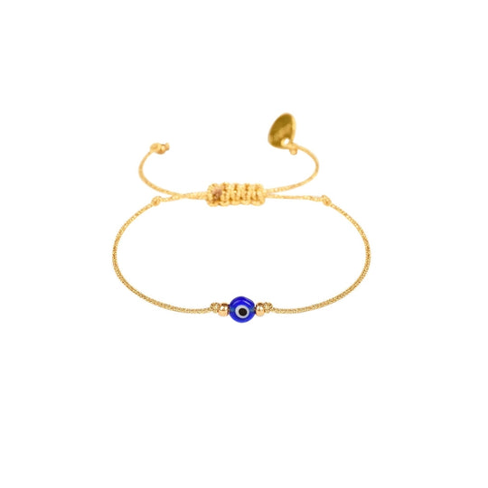 Mini Eye Bracelet - Gold/Blue - B-GL-XS-10843