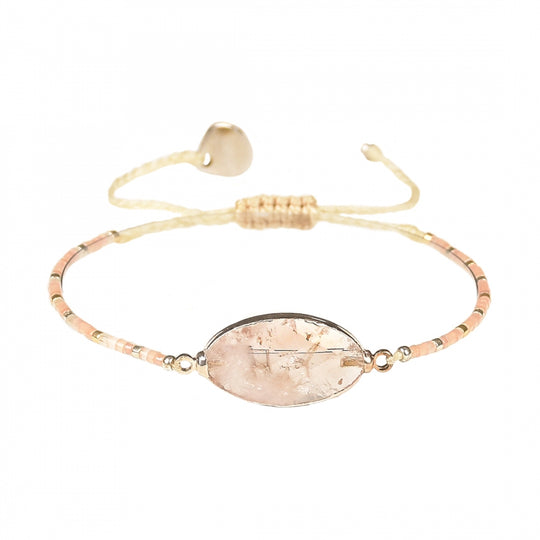Pietra Oval Bracelet - Rose Pink - B-ST-XS-10384