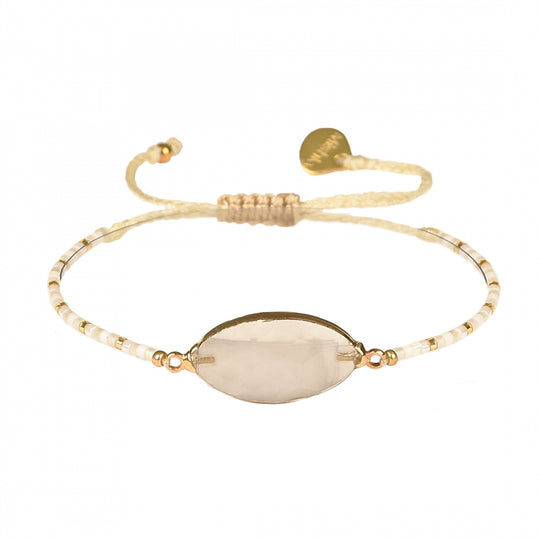 Pietra Oval Bracelet - White - B-ST-XS-10385