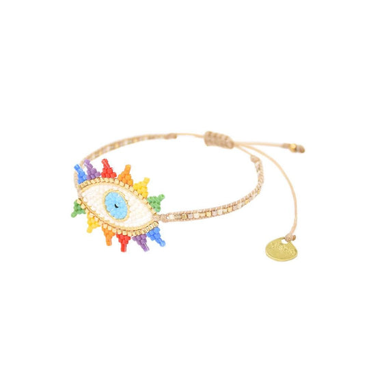 Rainbow Evil Eye Bracelet - B-BE-S-9267