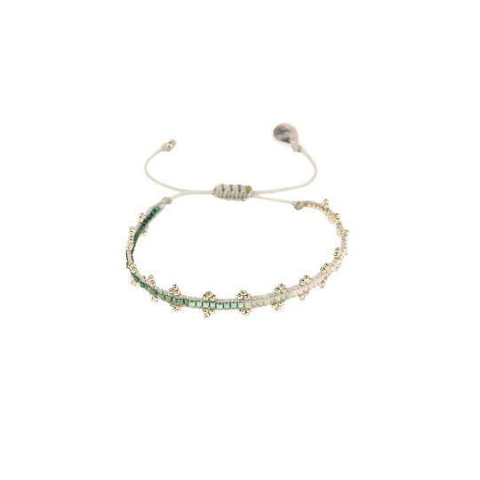 Shanty Bracelet - Silver/Green - BE-XS-10699