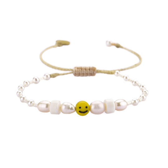 Smiley Pearl Bracelet - B-BE-XS-8773