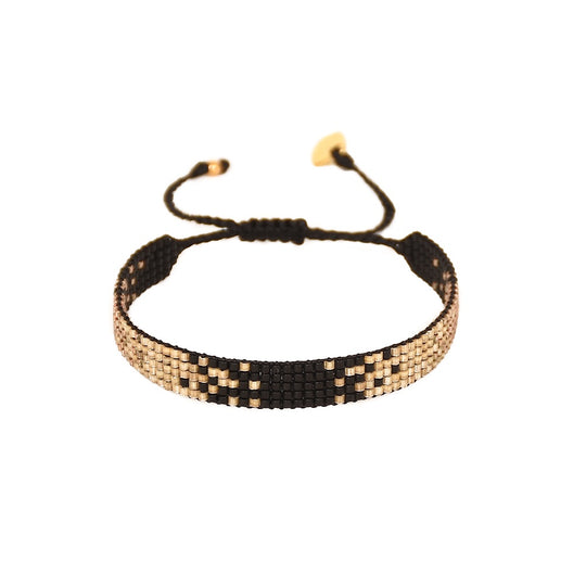Sparkles Bracelet - XSmall - Black/Gold- B-BE-XS-10327
