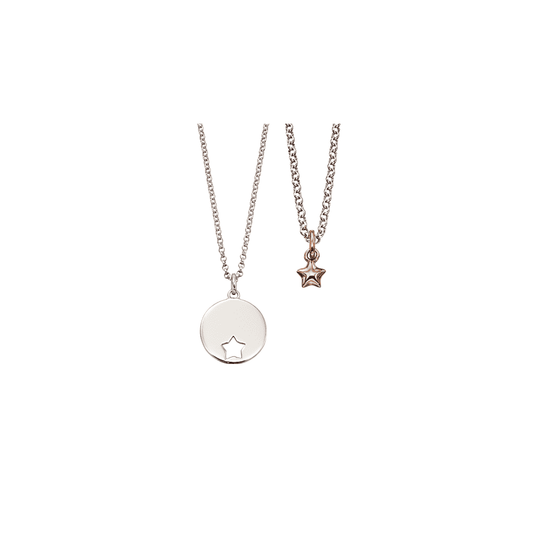 Mummy & Me You're My Little Star Necklace Set - Silver - LLS0005