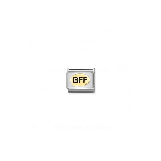 BFF Speech Bubble Link - Gold/Enamel - 030272/58