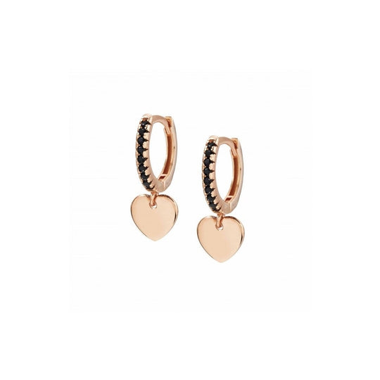Chic & Charm Heart Earrings - Rose Gold - 148604/002