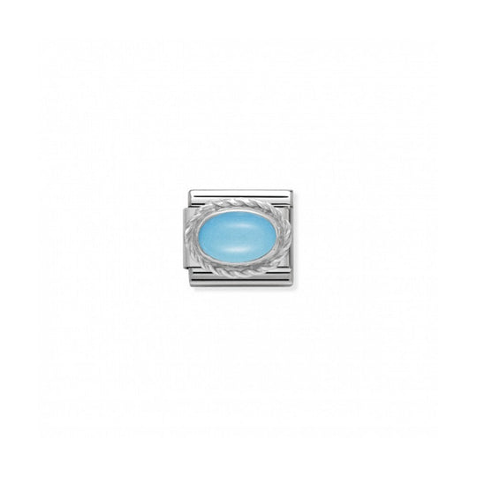 Classic December Birthstone Link - Silver/Turquoise - 030509/06