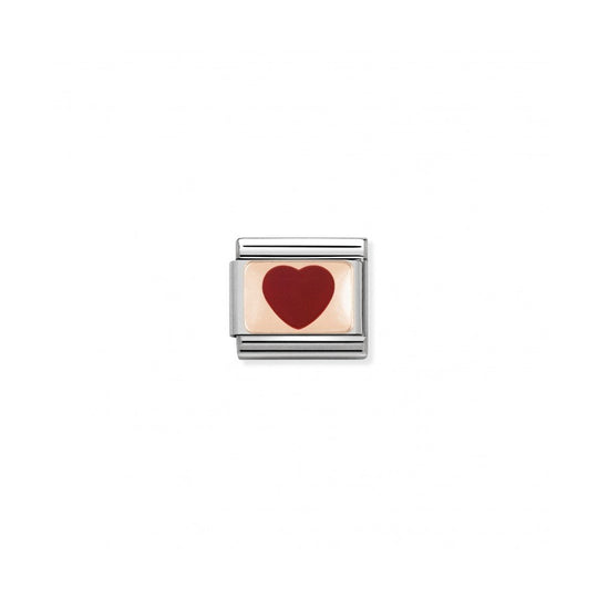 Classic Heart Link - Rose Gold/Red - 430201/14