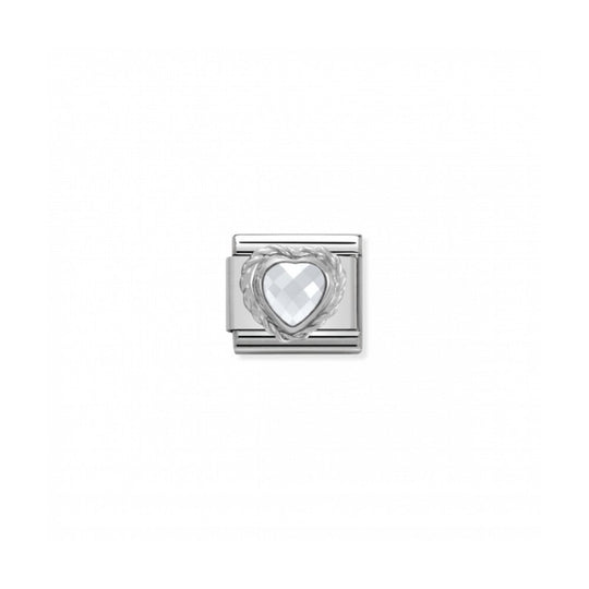 Classic Heart Link - White/Silver - 330603/010