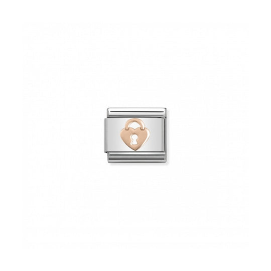 Classic Heart Lock Link - Rose Gold - 430104/15