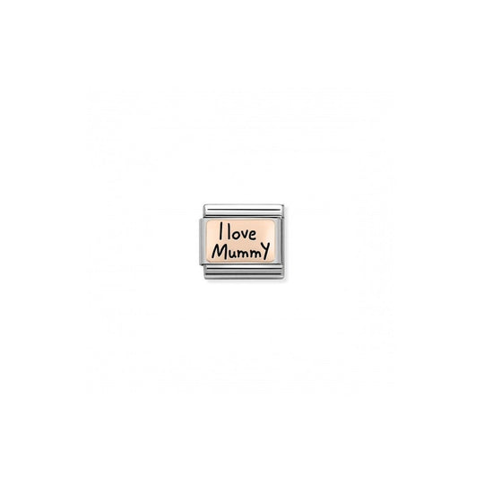 Classic 'I Love Mummy' Link - Rose Gold - 430111/02