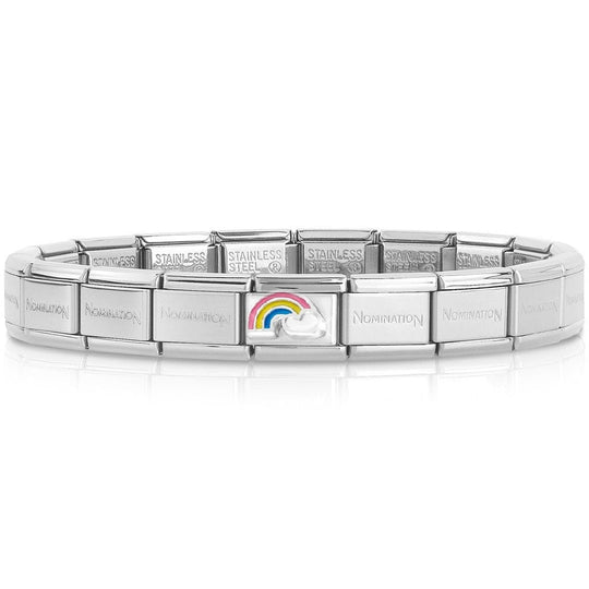 Classic Silvershine 19cm Bracelet With Rainbow Link - 339236/20