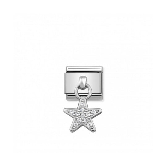 Classic Star Drop Link - Silver - 331800/05