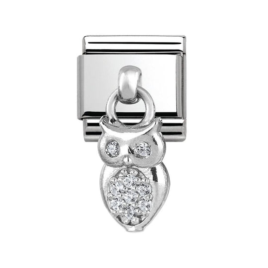 Composable Silver Owl Pendant Link - 331800/12