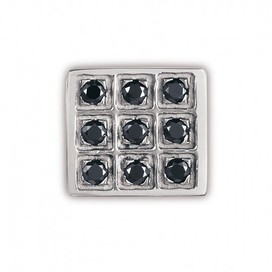 Composable Silver Royal Black Pave Link - 140957/17