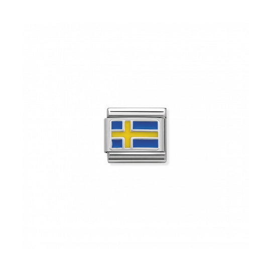 Composable Silver Sweden Flag Link - 330207/07