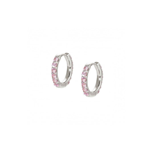 Lovelight Hoop Earrings - Silver/Pink - 149709/017