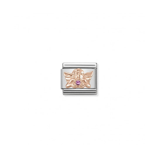 Nomination Classic Angel of Friendship Link - Rose Gold/Purple ~ 430302/24