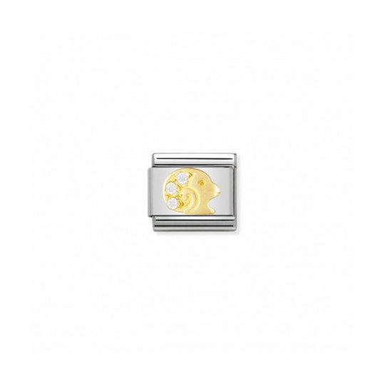 Classic Aries Link - Gold/Zirconia - 030302/01