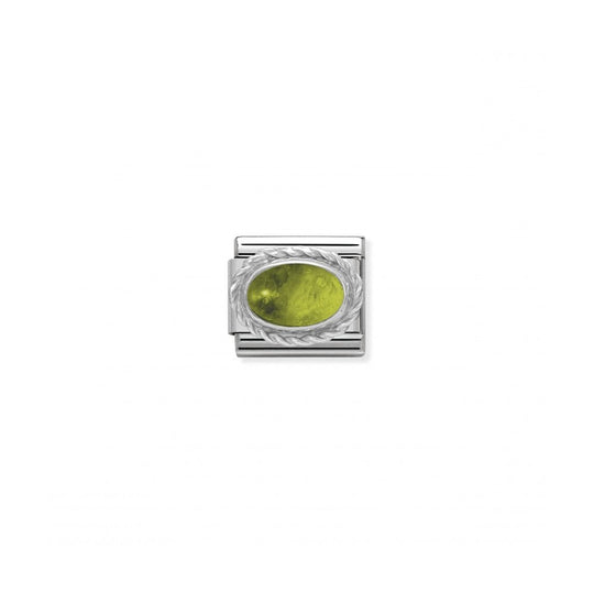 Nomination Classic August Birthstone Link - Silver/Peridot ~ 030510/05