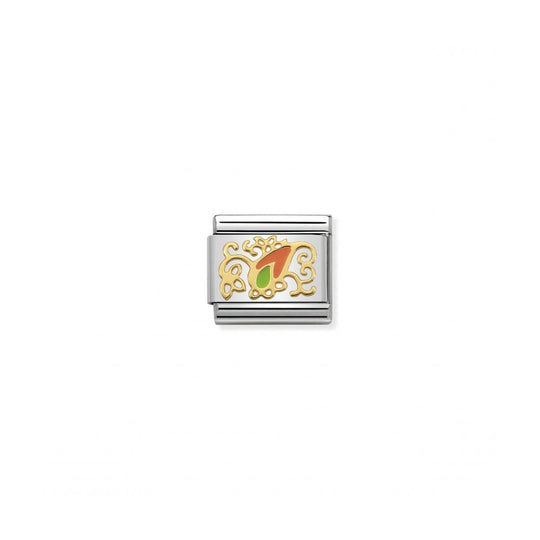 Nomination Classic Cashmere Drop Link - Gold/Orange/Green ~ 030281/31