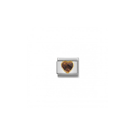 Nomination Classic Heart Link - Smoky Heart/Gold ~ 030610/012