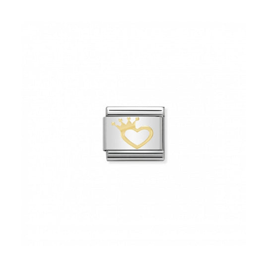 Nomination Classic Heart With Crown Link - Gold ~ 030116/17