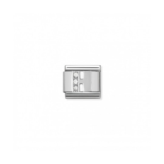 Composable Classic Letter H Link -  Silver/Zirconia - 330301/08
