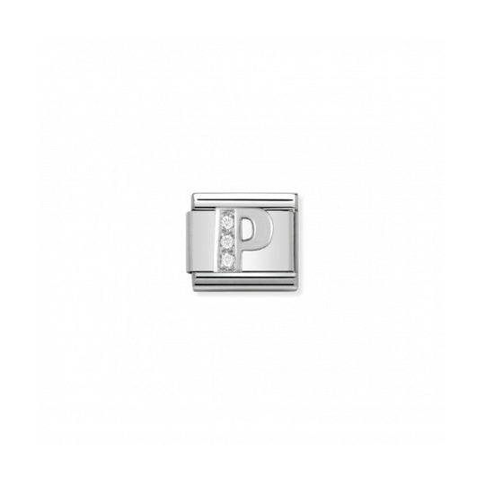 Classic Letter P Link - Silver - 330301/16