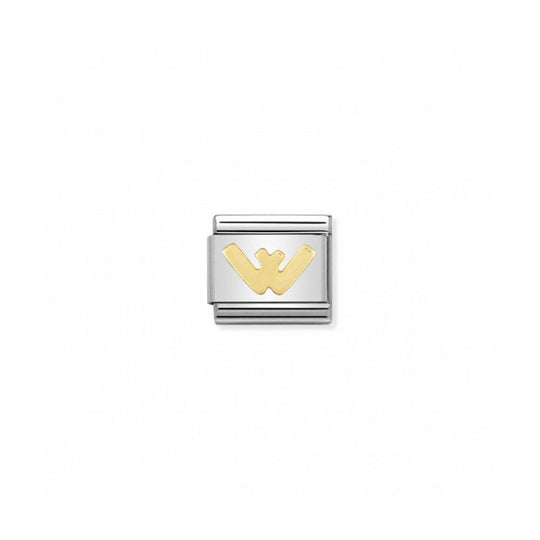 Classic Letter W Link - Gold - 030101/23