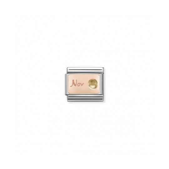 Classic November Birthday Link - Rose Gold/Citrine  - 430508/11