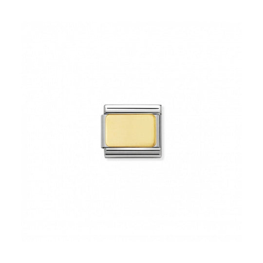 Classic Plain Block Link - Gold - 030121/01