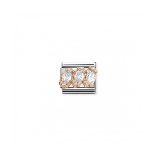 Nomination Classic Trilogy Link - Rose Gold/Zirconia ~ 430309/05