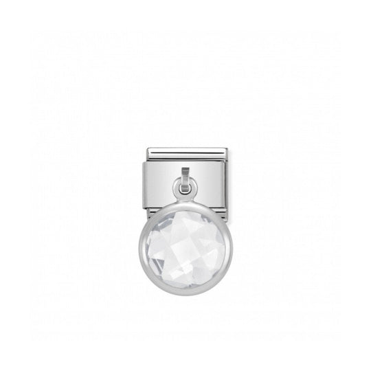Nomination Classic White Round Drop Link ~ 031713/010