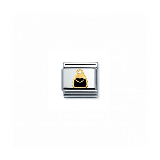 Nomination Composable Gold Black Bag Link ~ 030208/10