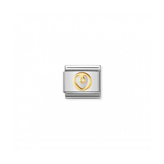 Nomination Composable Gold Elegance Heart Link ~ 030152/01