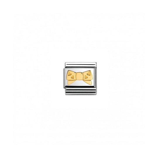 Composable Gold Heart Bow Link - 030162/24