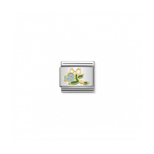 Nomination Composable Gold La Vie en Blue Bouquet Link ~ 030285/37