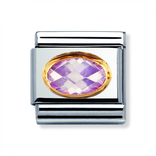 Nomination Composable Gold Lavender Zirconia Link ~ 030601/023