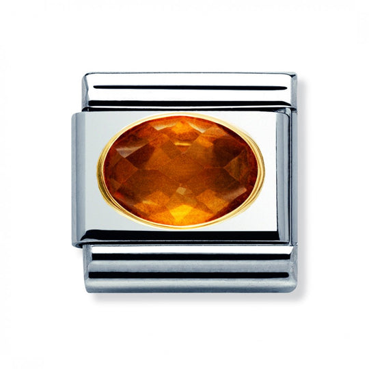 Composable Orange Zirconia Link - Gold - 030601/008