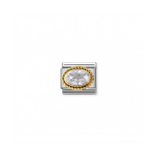 Composable Gold Ornate White Link - 030602/010