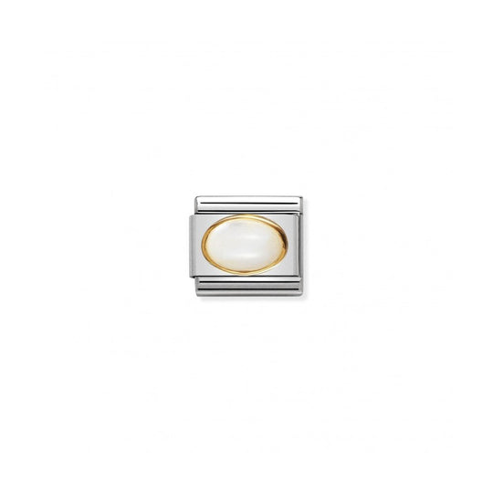 Nomination Composable Gold Oval Moonstone Link ~ 030502/17