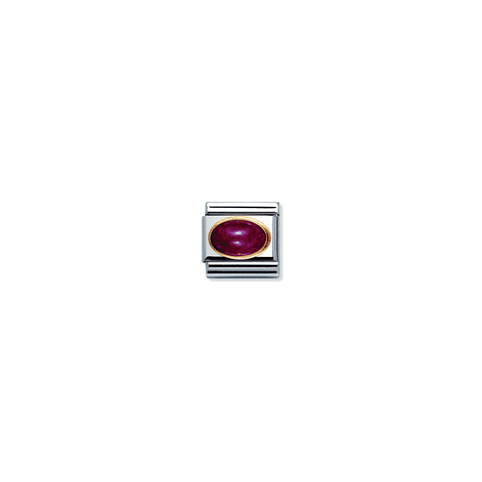 Nomination Composable Gold Oval Ruby Link ~ 030504/10