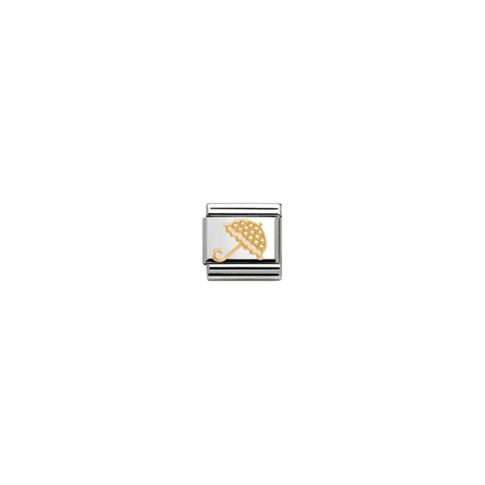 Nomination Composable Gold Pink Parasol Link ~ 030285/12